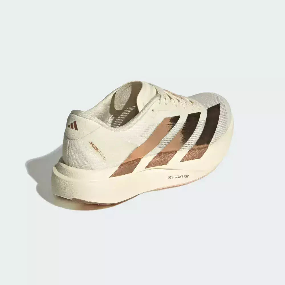 Adidas Adizero Evo SL Off White Copper Metallic Blush Pink
