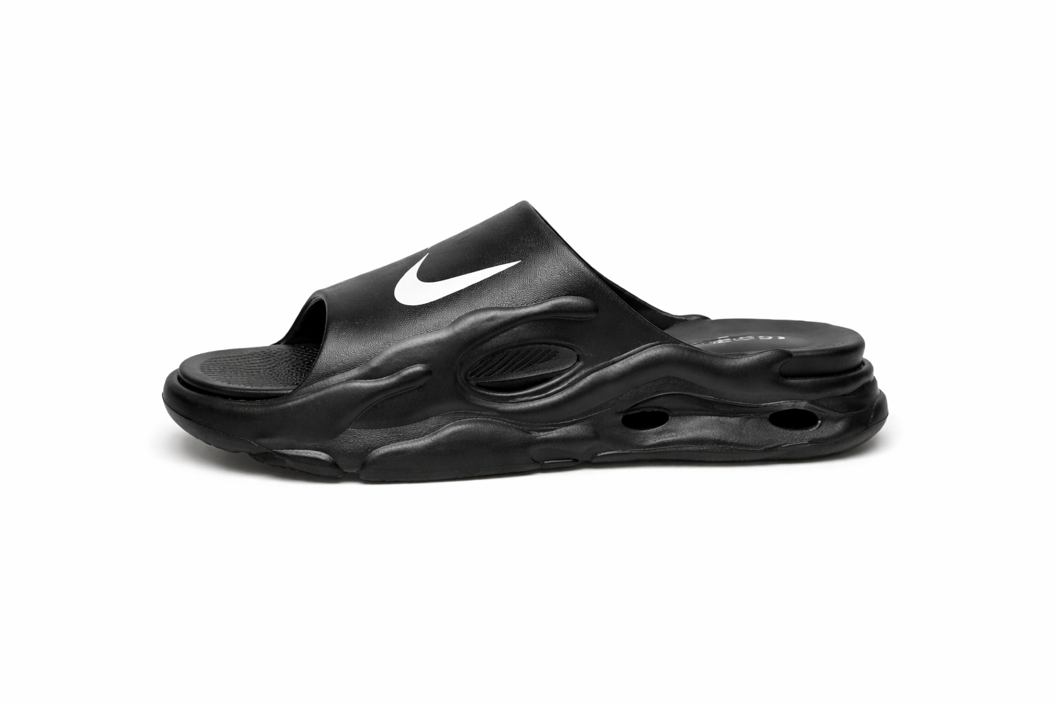 Chinelo Nike Slide Nuvem Preto/Branco (Palmilha Removível)